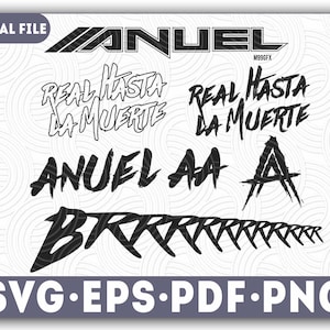 Anuel AA, logotipo anuel, Anuel SVG, png, eps, camisa artesanal de desenho animado, arquivos clipart para Cricut Silhouette Design Space - Download INSTANTÂNEO