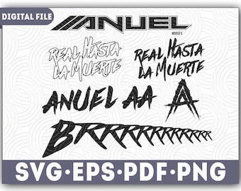 Anuel AA, logo anuel, Anuel SVG, png, eps, camisa artesanal de arte de dibujos animados, archivos de imágenes prediseñadas para Cricut Silhouette Design Space - Descarga INSTANTÁNEA