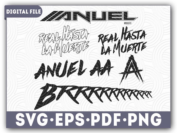Anuel AA, logo anuel, Anuel SVG, png, eps, Cartoon art craft shirt, Clipart files for Cricut Silhouette Design Space - INSTANT Download