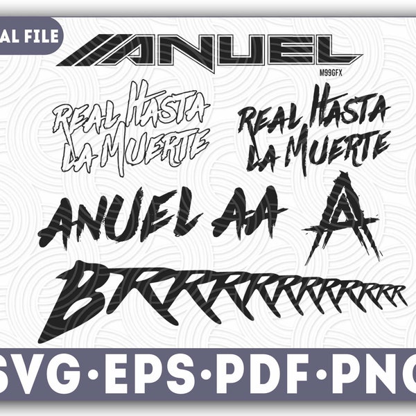 Anuel AA, logo anuel, Anuel SVG, png, eps, Cartoon art craft shirt, Clipart files for Cricut Silhouette Design Space - INSTANT Download