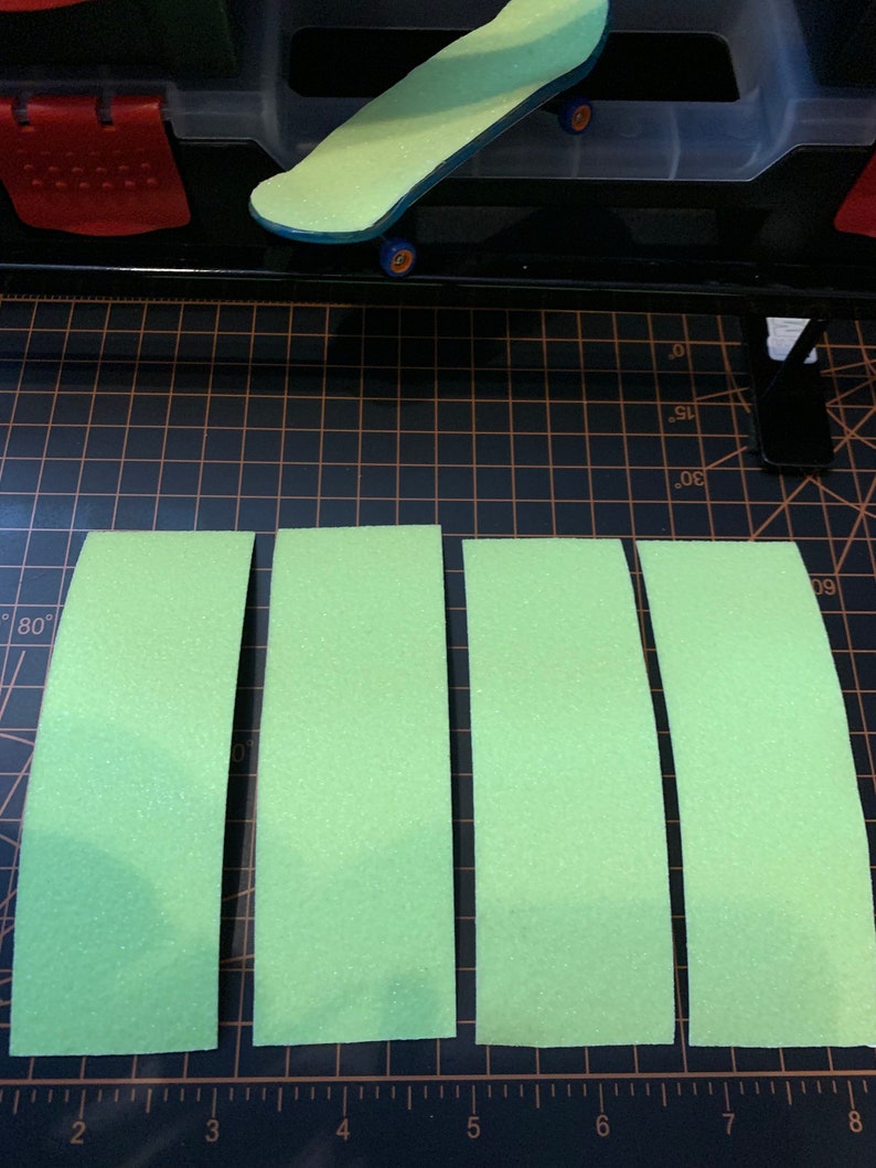 5 Sheet Glow in the Dark Fingerboard Gritty Grip Tape Etsy