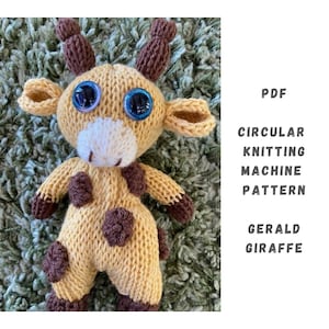 Gerald Giraffe Circular Knitting Machine Pattern - Circular Knitting Machine PDF Pattern - Addi Express, Sentro, Addi King, Knitting pattern