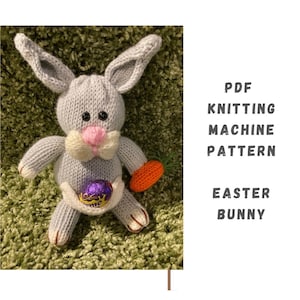 Easter Bunny Knitting Machine Pattern - Circular Knitting Machine PDF Pattern - Addi Express, Sentro, Addi King, Easter knitting pattern