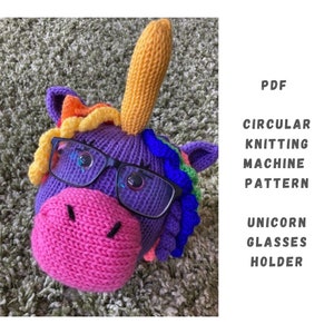 3 in 1 Horse Unicorn Zebra Knitting Machine Tutorial PDF Pattern Addi  Express Circular Knitting Machine 