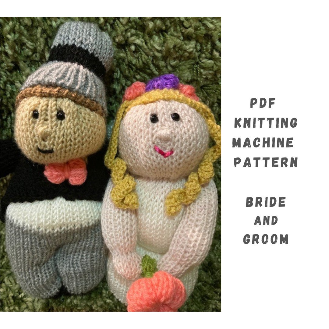 Bride and Groom Addi Sentro Knitting Machine Pattern Sentro stuffies ...