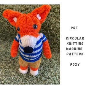 Fox Knitting Machine Pattern: Knit Toy Animal (PDF Pattern)
