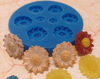 Moule en silicone fleurs pâquerettes, Créez des chefs-d'œuvre printaniers, parfait pour la résine époxy, le plâtre, la wepam et la fimo