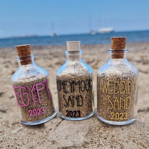 Holiday Keepsake Sand Bottles / Honeymoon Sand Bottle / Wedding Sand Bottle / Holiday Essential