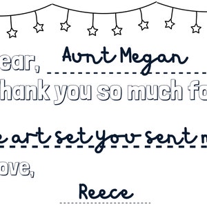 Kids Birthday Thank You Card Printable Birthday Thank You Card ...