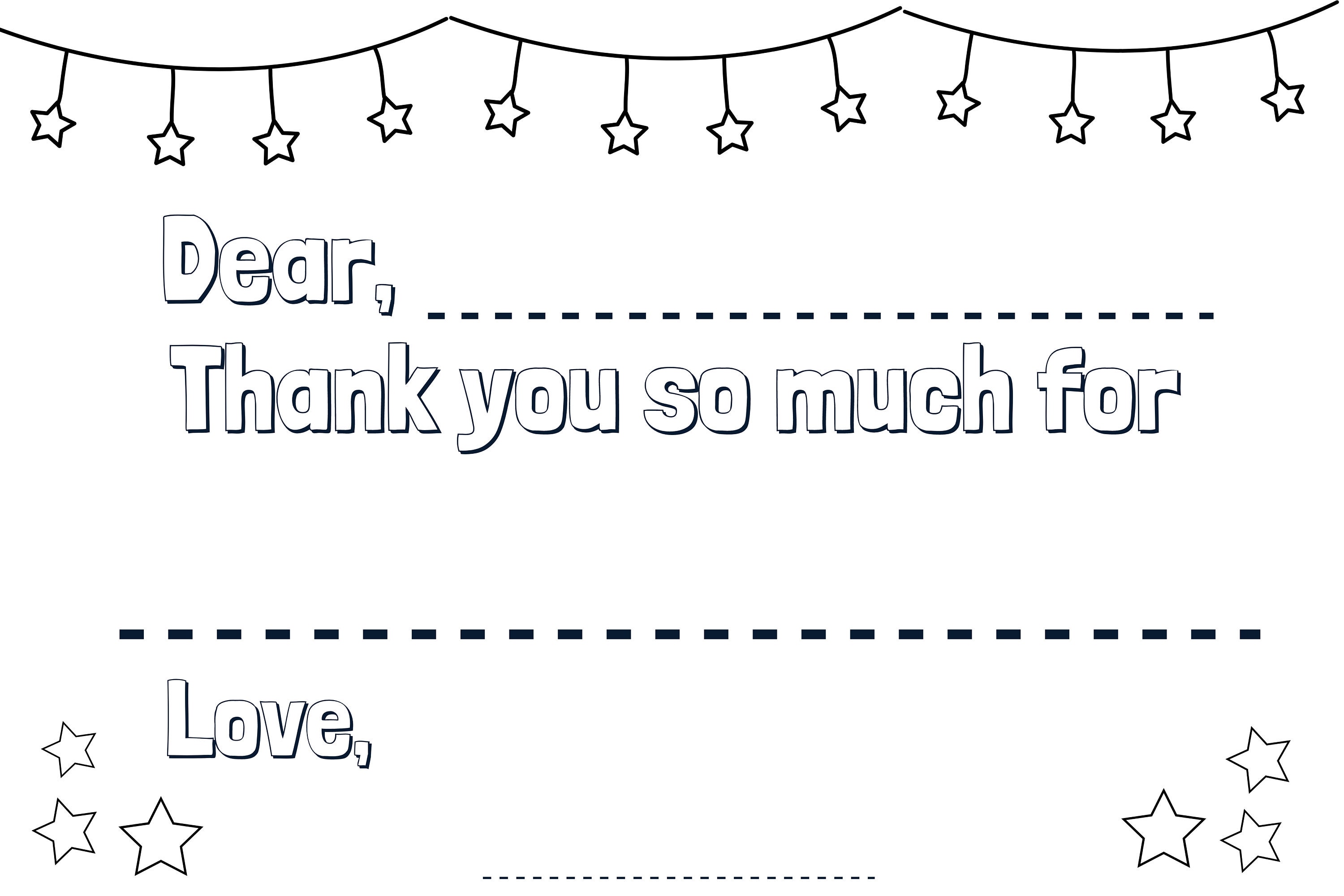 Kids Birthday Thank You Card Printable Birthday Thank You Card ...