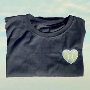 Embroidered Tennis Heart T-Shirt //Unisex // Sports