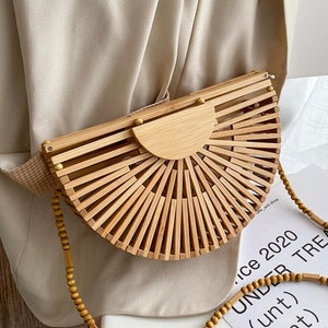 Bamboo clutch bag top