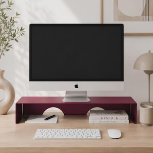 Metalen monitorstandaard: ergonomische bureau-organizer, industriële stijl