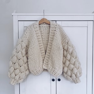Mini Hubble Bubble Cardigan Knitting Pattern