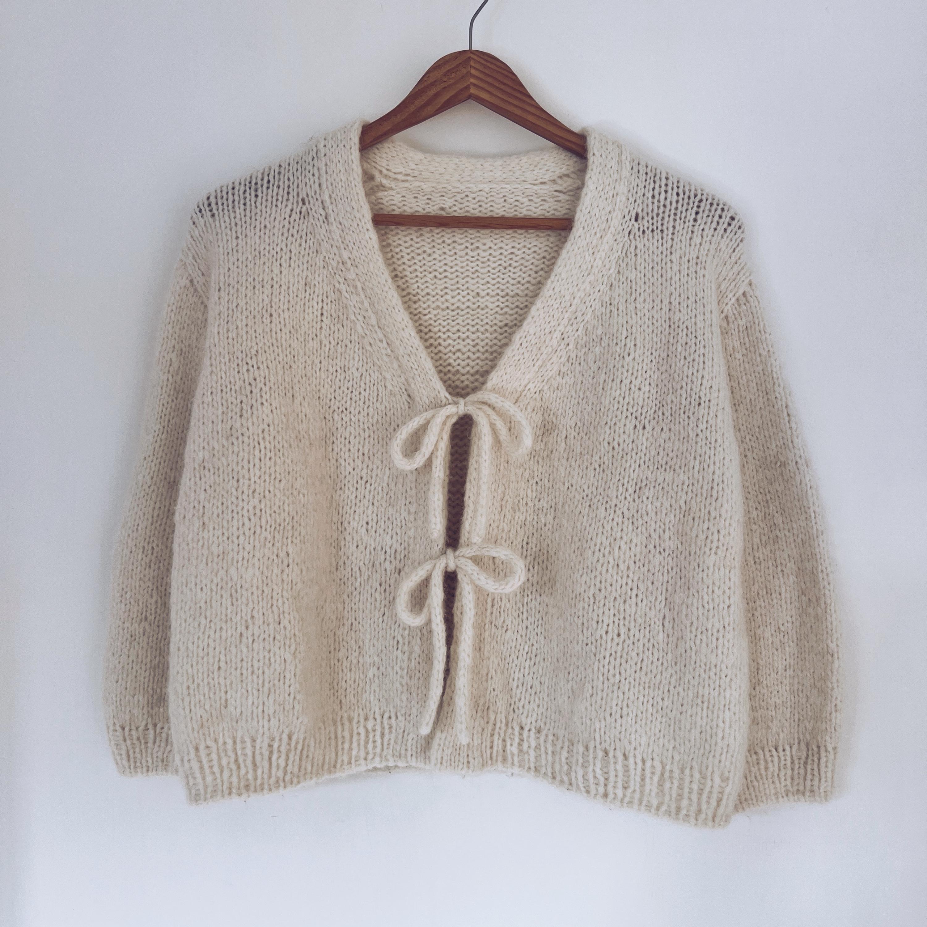 Mimi Tie Front Cardigan Knitting Pattern - Etsy