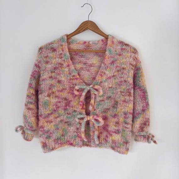 Mimi Tie Front Cardigan Knitting Pattern - Etsy