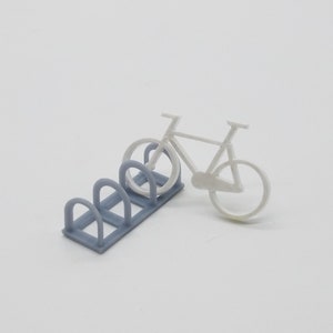Bike rack and bikes 1/100, 1/75, 1/50 scale