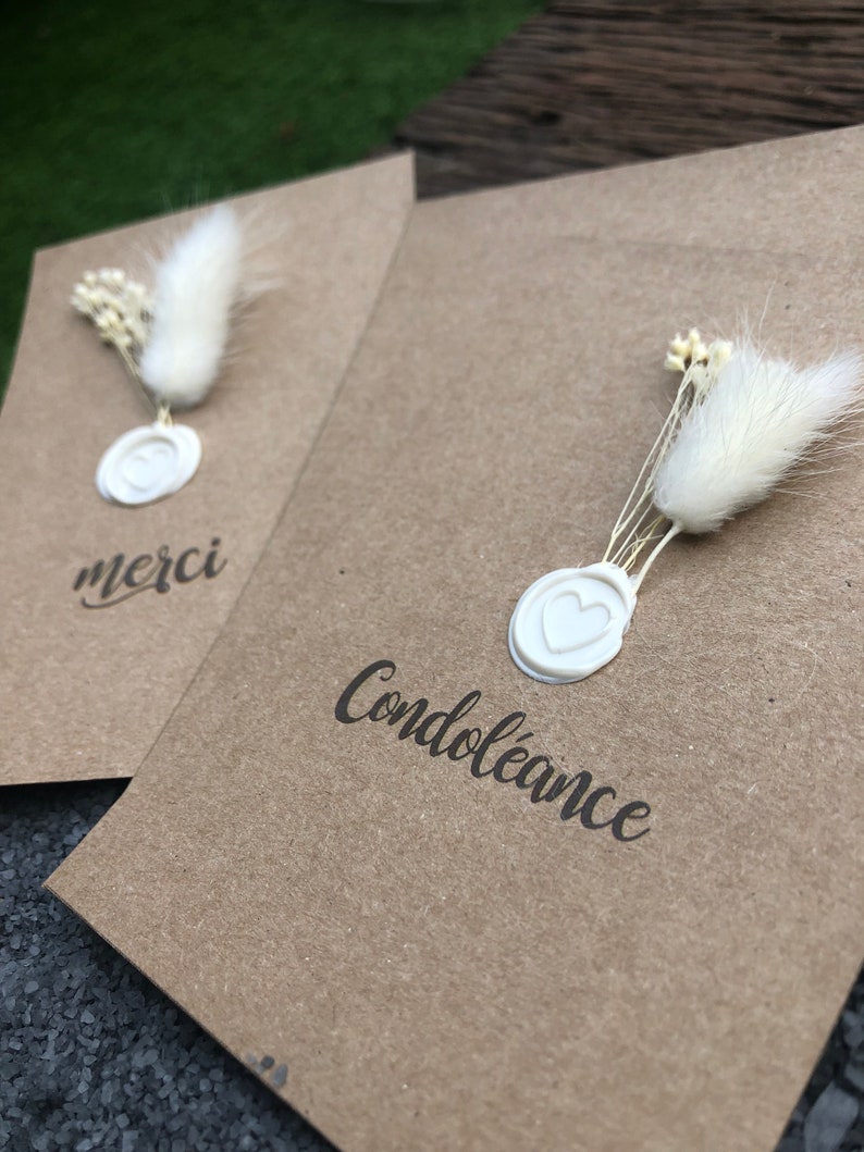 carte "condoléance" ou "merci" image 2