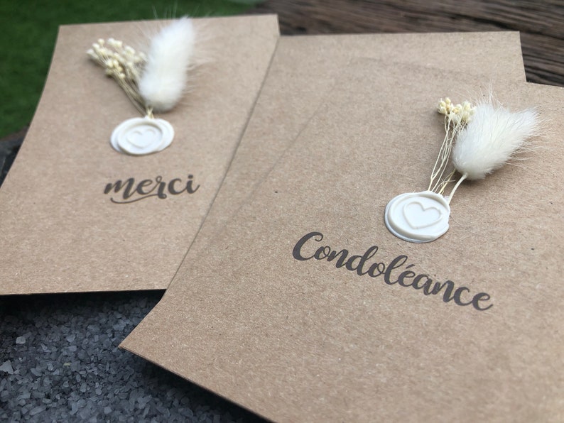 carte "condoléance" ou "merci" image 3
