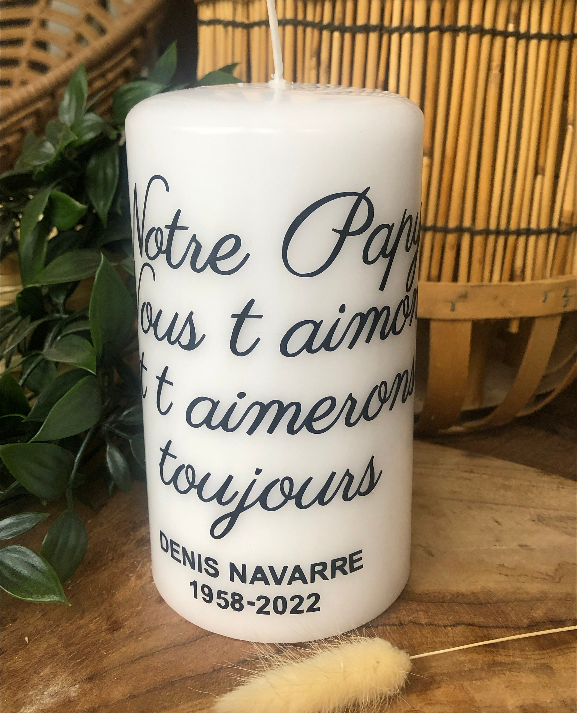 Bougie funéraire deuil -  France