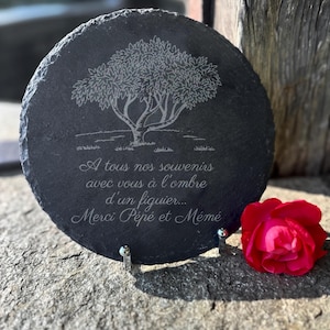 placa funeraria de pizarra - 20cm