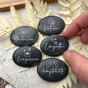 Mini engraved pebble mantra kit - grief/healing