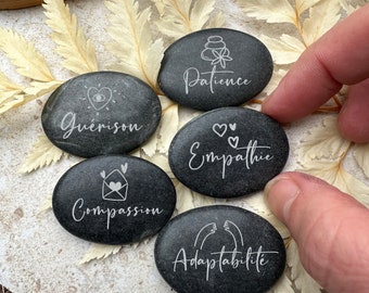 Mini engraved pebble mantra kit - mourning/healing