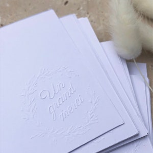 lot de 10 cartes "un grand merci"