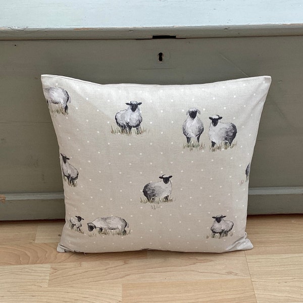 Sheep Lamb in Cream Ivory cushion cover/sham Pillow case