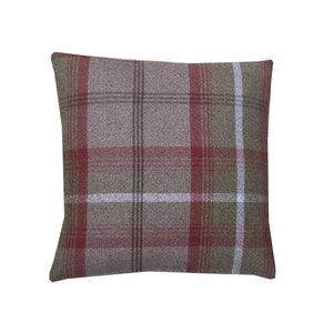Balmoral Rust wełna efekt krata tartan tweed check akcesoria domowe poszewka na poduszkę/poszewka na poduszkę