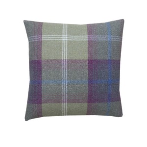 Purple tartan cushions shop