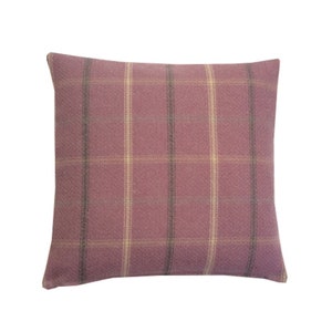 Isles collection Lewis Pink Mauve Tartan plaid tweed check Country cushion cover/sham Pillow case