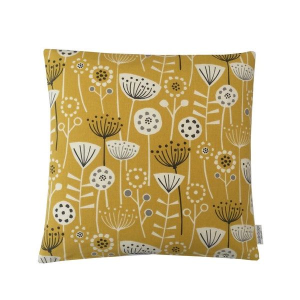 Bergen Dandelion White Ochre Floral cushion cover/sham Pillow case