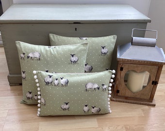 Sheep Lamb in Sage Green cushion cover/sham Pillow case