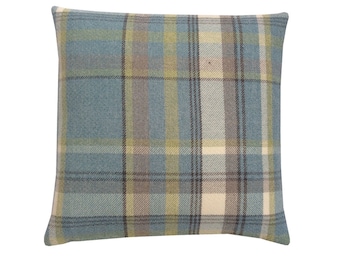 Isles Sammlung Skye Pariser blau Tartan kariert Tweed Karo Country Kissenbezug / Scheinkissenbezug