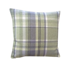 Collezione Isles Skye verde salvia e grigio effetto lana tartan plaid tweed check accessori per la casa Country copricuscino/federa