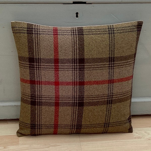 Black and Tan Tweed Pillows - A Pair