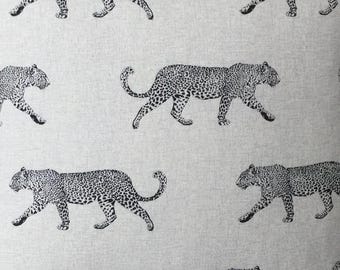 Fodera per cuscino in lino con stampa leopardata fatta a mano: Safari Home Decor - Italia
