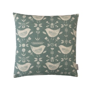 scandinavian Narvik Birds in Aqua Teal cushion cover/sham Pillow case