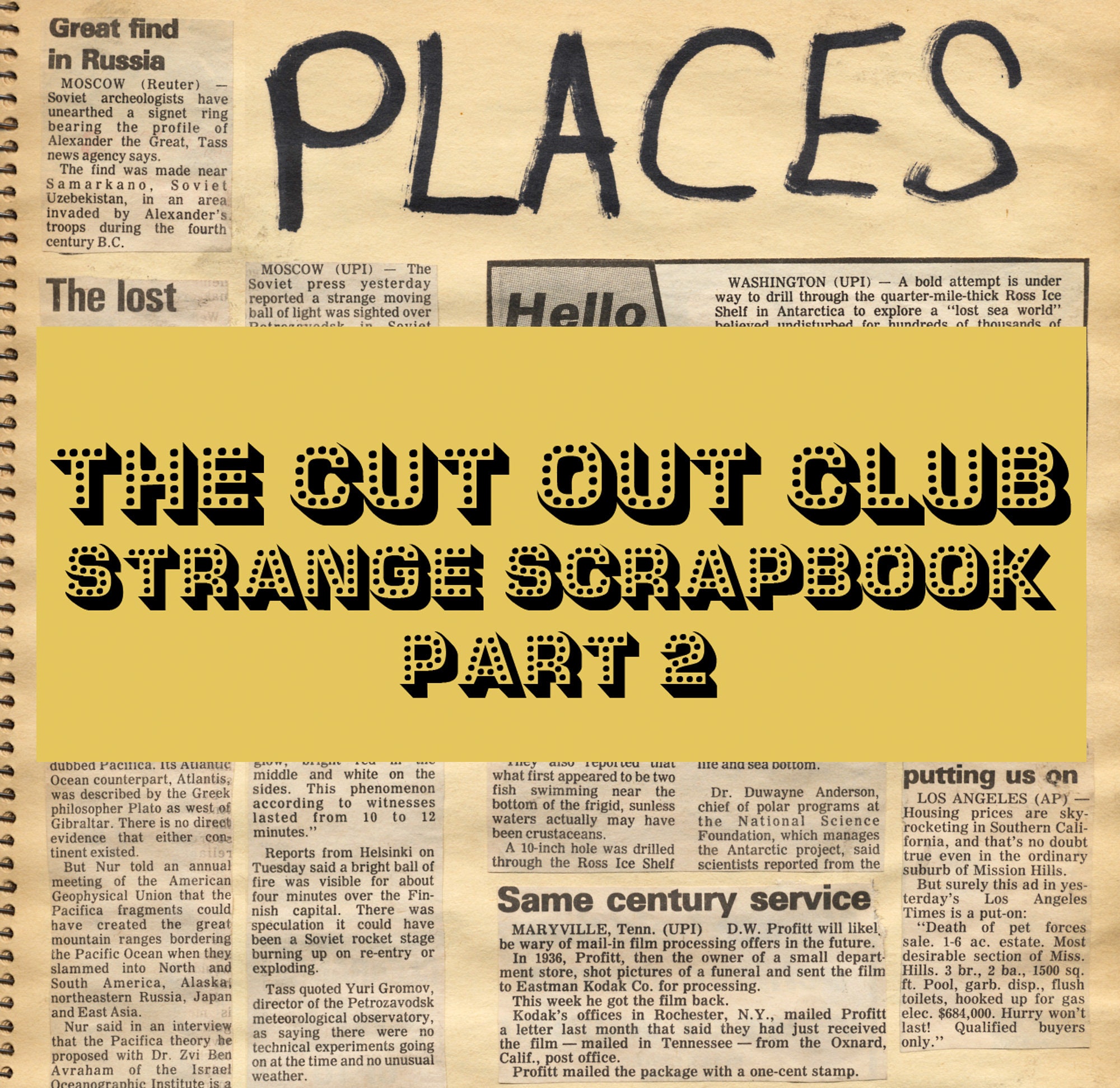 Vintage Scrapbook, Strange Phenomenon. Newspaper Clippings Printable Digital Download, Crafts Collaging, Junk Journal, Scrapbook PDF PART 2