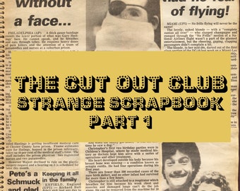 Vintage Scrapbook, Strange Phenomenon. Newspaper Clippings Printable Digital Download, Crafts Collaging, Junk Journal, Scrapbook PDF PART 1