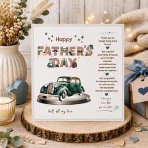 Father's Day Card Printable | Vintage Car Father's Day Card | Instant Download | Dad Gift From Son Daughter | Printable Greeting Card