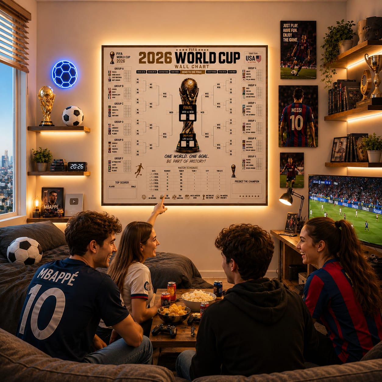 Calendario imprimible de la Copa Mundial de la FIFA 2026, cuadro del ...