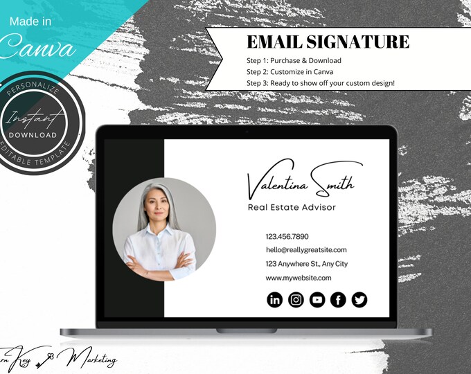 Email Signature | Gmail Signature | Real Estate Marketing | Real Estate ...