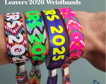 Class of 2026 Leavers Wristbands – School Party Favours, Keepsake Bracelets, Neon