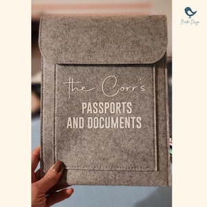 Personalised Passport/Travel Documents Organiser Gift Idea Holiday Wedding Honeymoon