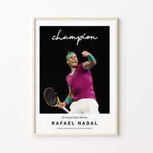 Rafael Nadal Poster, Tennis Poster, Tennis Wall Decor, Office Decor, Art Exhibition Poster, Grand Slam Print, Nadal 2023 Poster