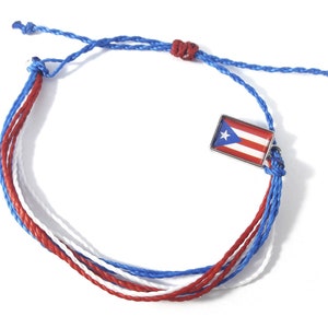 Friendship bracelet Puerto Rico flag