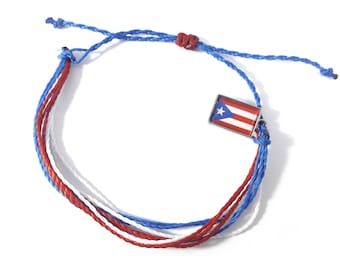 Friendship bracelet Puerto Rico flag