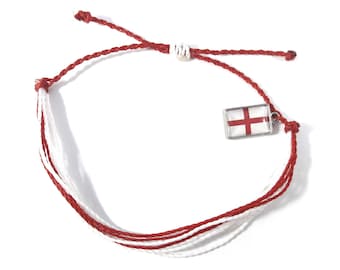 Friendship bracelet England flag